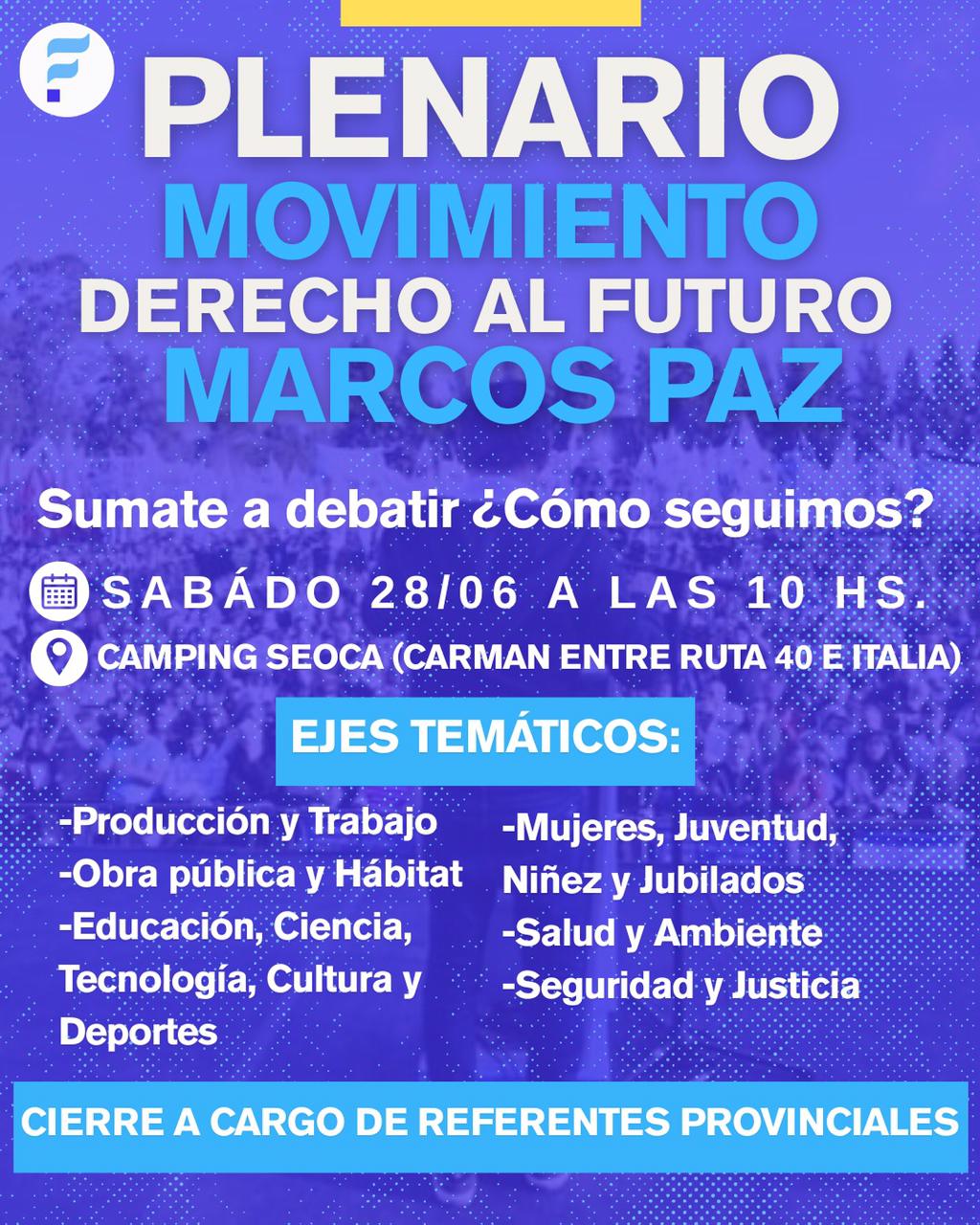 PLENARIO MOVIMIENTO DERECHO AL FUTURO